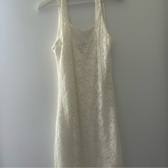 Dynamite Retro Medium Semi-Formal Lace White Dress - Picture 2 of 4